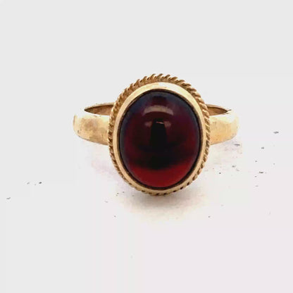 9ct yellow gold ring size N (sh27428b)