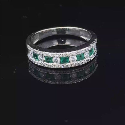 9ct white gold ring size L (sh27905b)