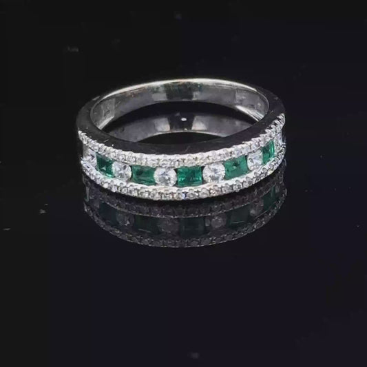9ct white gold ring size L (sh27905b)