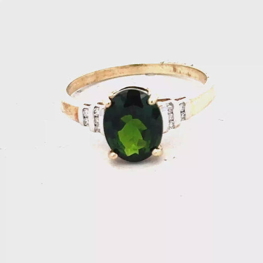 9ct yellow gold ring size N (sh28149b)