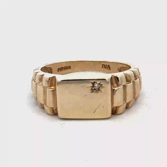 9ct yellow gold diamond ring  sh25375l
