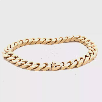 9ct yellow gold curb bracelet 53.4g (sh28162b)