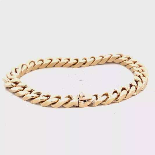 9ct yellow gold curb bracelet 53.4g (sh28162b)
