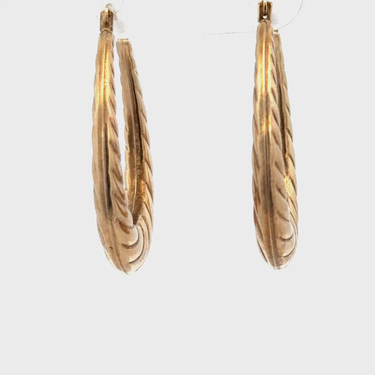 9ct yellow gold earrings 1.6g (sh26288b)