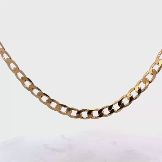 9ct yellow gold curb chain 27.7g (sh27231b)