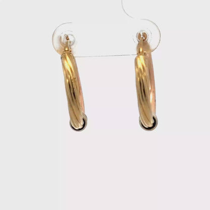 9ct gold hoop earrings 2.2g (sh27509b)