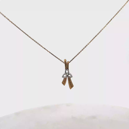9ct yellow gold chain and pendant 2.4g (sh25343l)