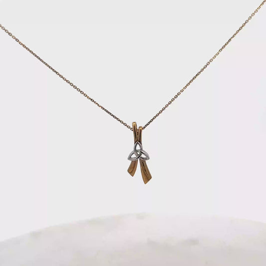 9ct yellow gold chain and pendant 2.4g (sh25343l)
