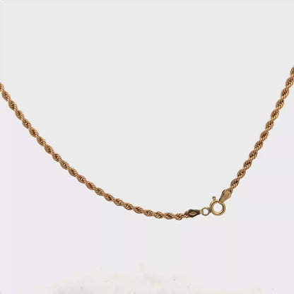 9ct yellow gold rope chain 3.4g (sh28054b)
