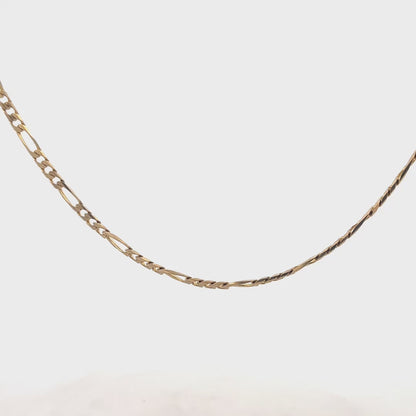 9ct yellow gold figaro chain 7.2g (sh24940l)