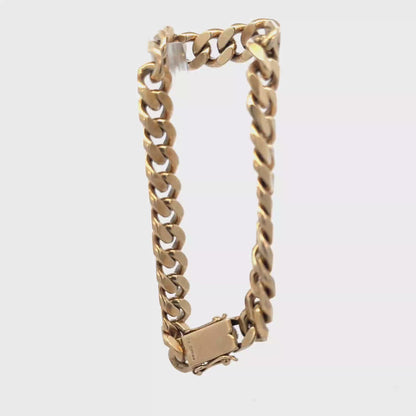 9ct yellow gold curb bracelet 40.7g (sh25872l)