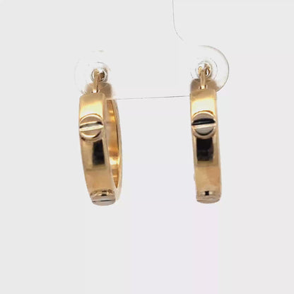 9ct yellow gold hoop earrings 2.9g (sh850543b)