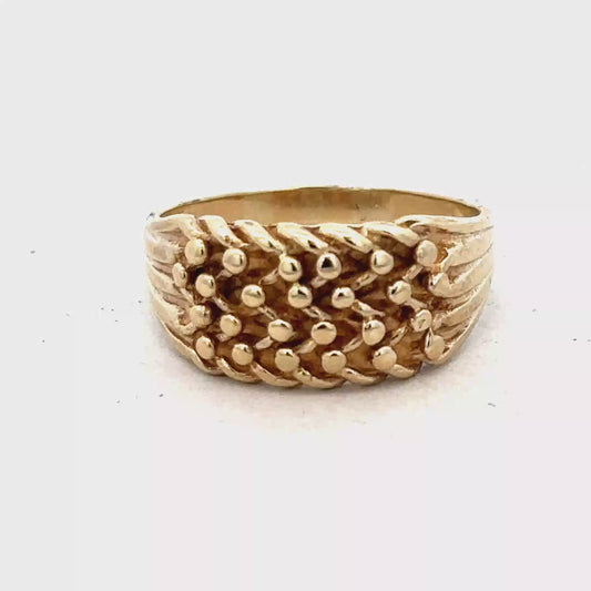 9ct yellow gold keeper ring size W1/2 (sh25793l)