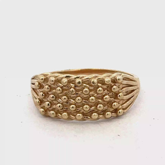 9ct yellow gold keeper ring size W (sh25478l)