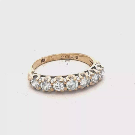 9ct yellow gold ring size L (sh27677b)