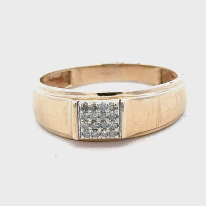 9ct yellow gold diamond ring size V (sh25274l)
