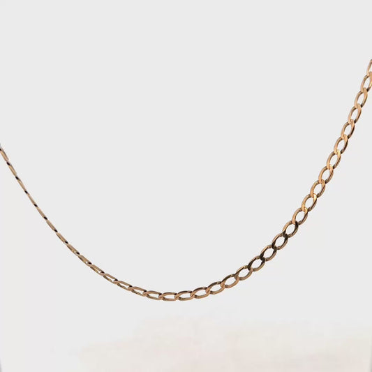9ct yellow gold curb chain 7.6g (sh25159l)