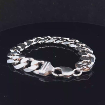 Silver curb bracelet 52.9g (sh26381b)