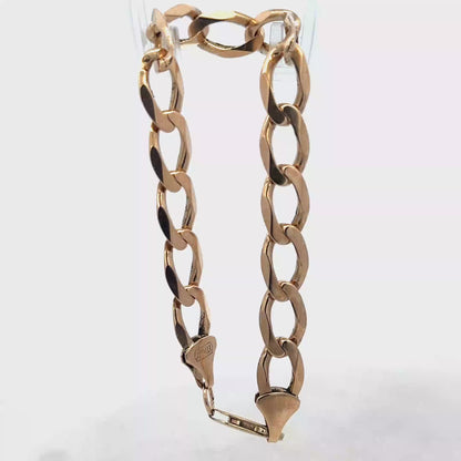 9ct yellow gold curb bracelet 19.6g (sh27568b)