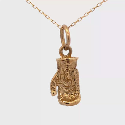 9ct yellow gold boxing glove pendant 5g (sh25258l)