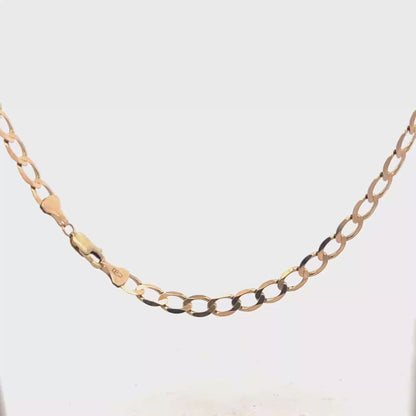9ct yellow gold curb chain 15.9g (sh28100b)