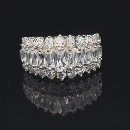 Silver ring size P (sh26541b)