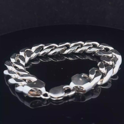 Silver curb bracelet 88.9g (sh27992b)