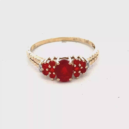 9ct yellow gold ring size V (sh27960b)