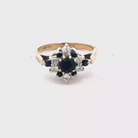 9ct yellow gold ring size J (sh27383b)
