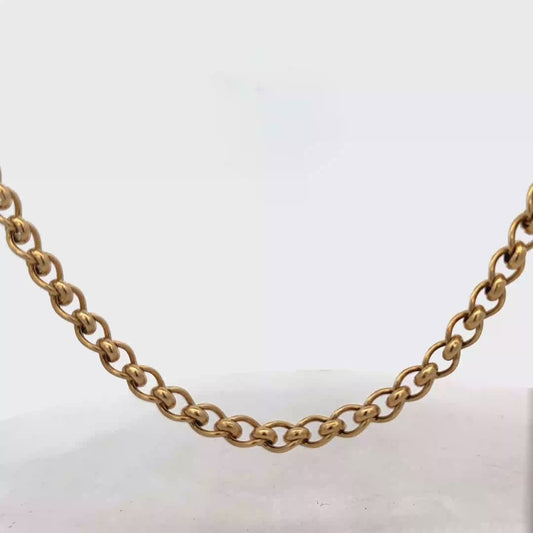 9ct yellow gold rollerball chain 33.9g (sh26759b)
