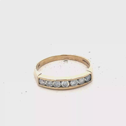 9ct yellow gold ring size M1/2 (sh27882b)