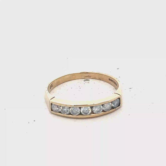 9ct yellow gold ring size M1/2 (sh27882b)