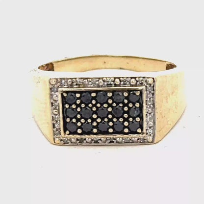 9ct yellow gold diamond ring size U (sh25661l)