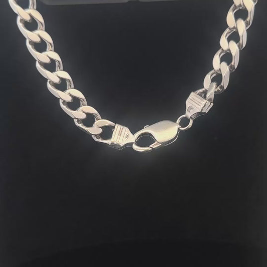 925 silver curb bracelet 32.6g 23cm sh24719b