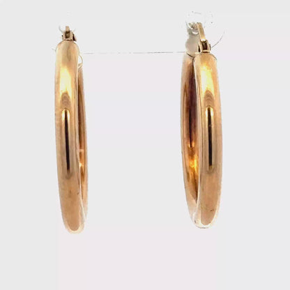 9ct yellow gold hoop earrings 1.9g (sh27273b)