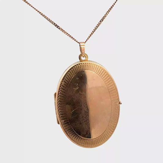 9ct yellow gold locket pendant 6.7g (sh25414l)