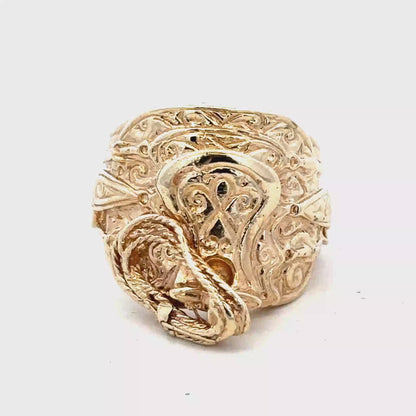 9ct yellow gold saddle ring   sh27885b