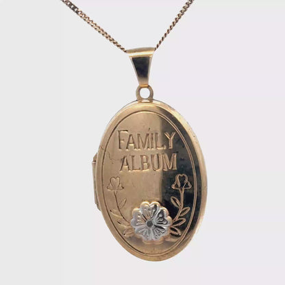 9ct yellow gold locket pendant 5.8g (sh24955l)