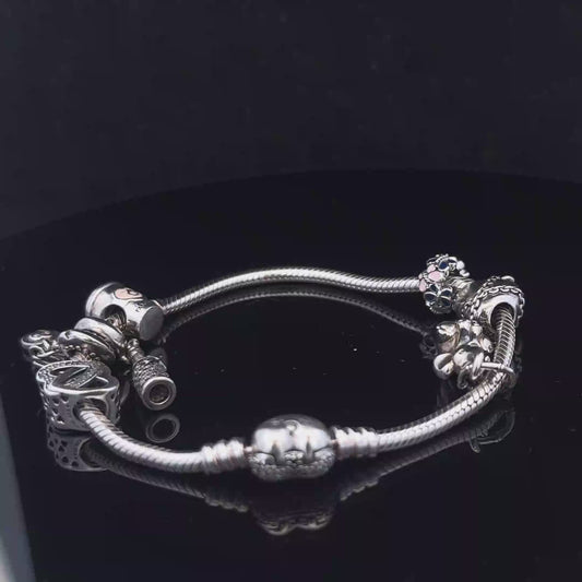 Silver pandora charm bracelet 35g (sh27110b)
