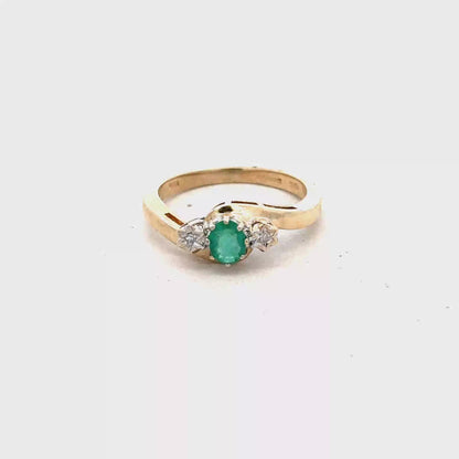 9ct yellow gold diamond ring sh27831b