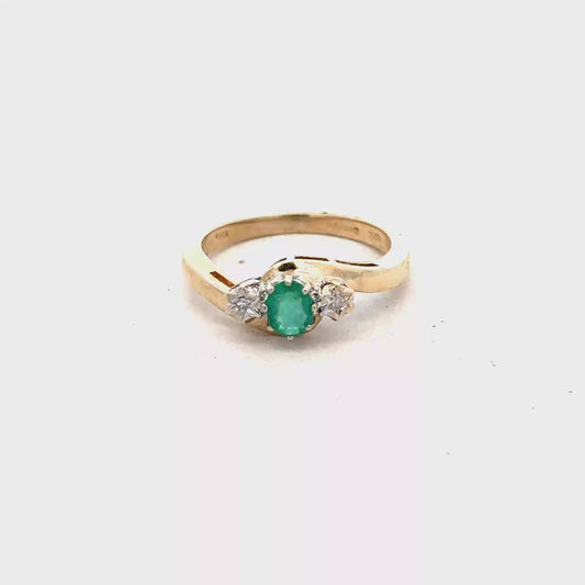 9ct yellow gold diamond ring sh27831b