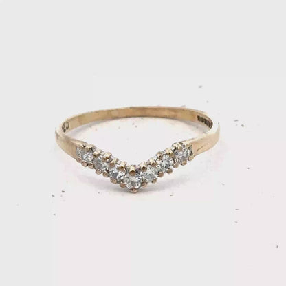 9ct yellow gold 25pts diamond ring size O1/2 (sh27954b)