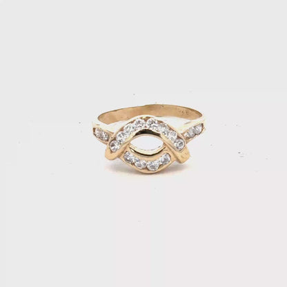 9ct yellow gold ring size Q (sh27799b)