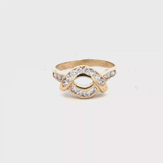 9ct yellow gold ring size Q (sh27799b)