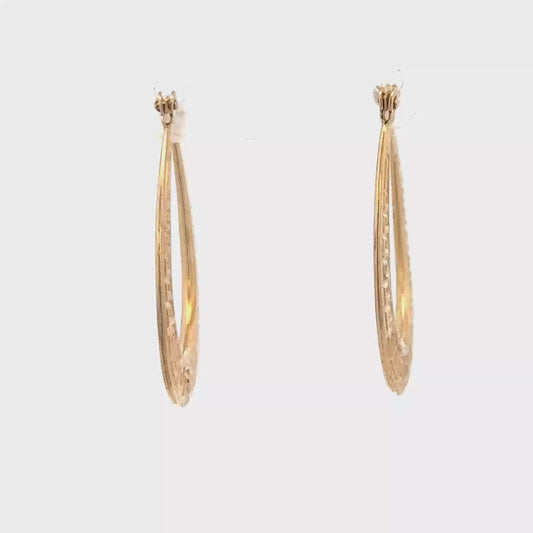 9ct yellow gold hoop earrings 1g (sh25522l)