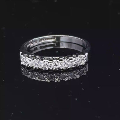 9ct white gold diamond ring size O (sh26722b)