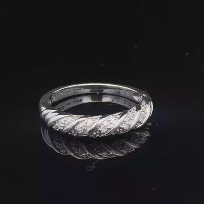 9ct white gold diamond ring size N (sh27951b)