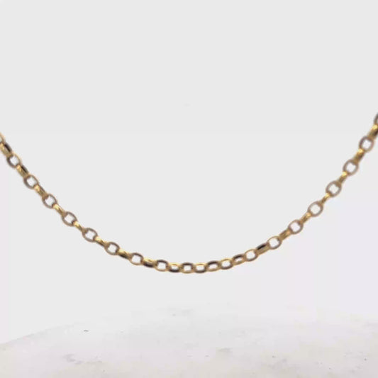 9ct yellow gold belcher chain 10.8g (sh25751l)