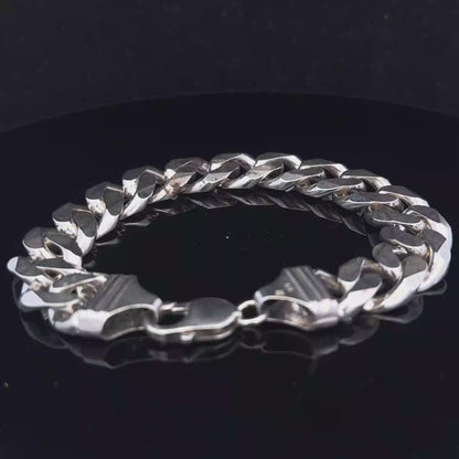 Silver curb bracelet 68.4g (sh26227b)