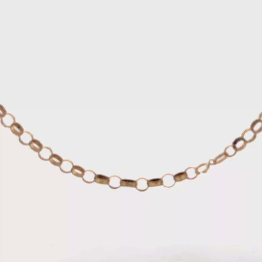 9ct yellow gold belcher chain 6g (sh25918l)